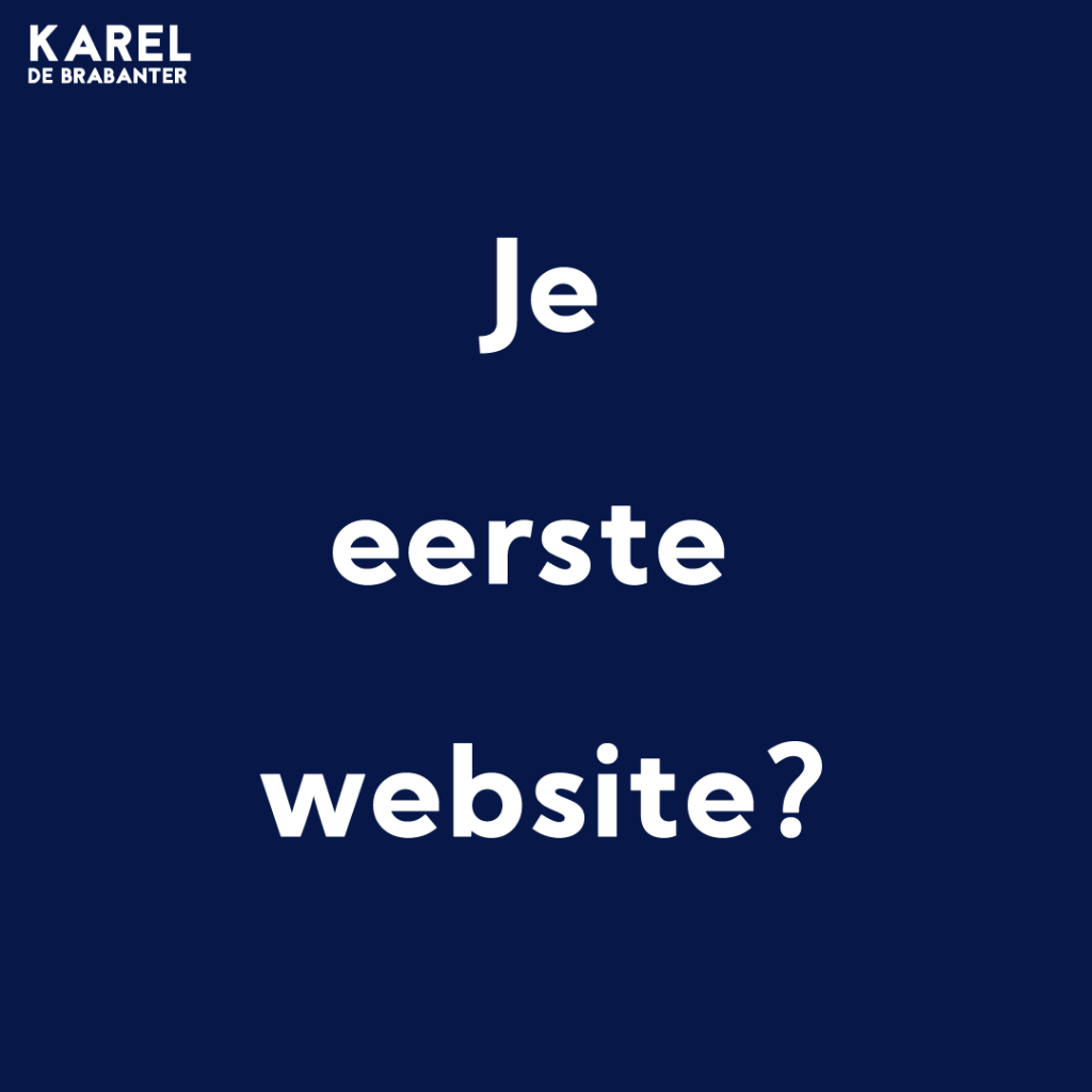 eerste website