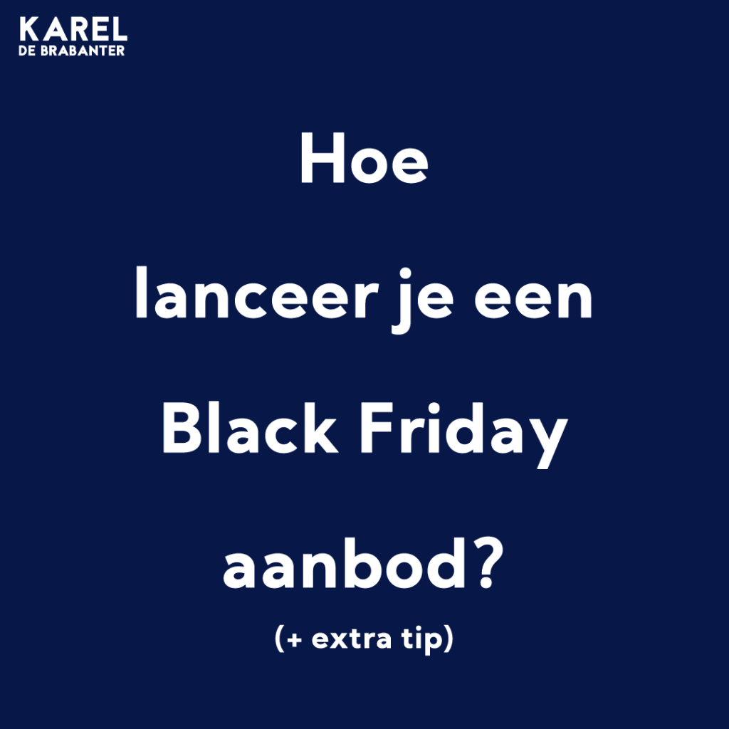 Black Friday aanbod lanceren
