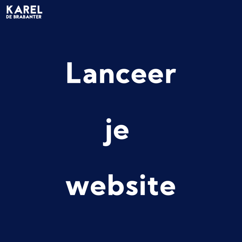 Lanceer je website
