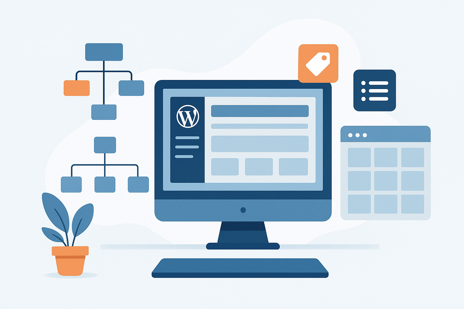Website structuur opzetten in WordPress